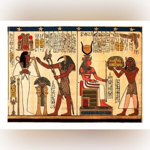 Ancient Egyptian Mural Backdrop, 15 x 10,Egyptian Papyrus Antique Hieroglyphs